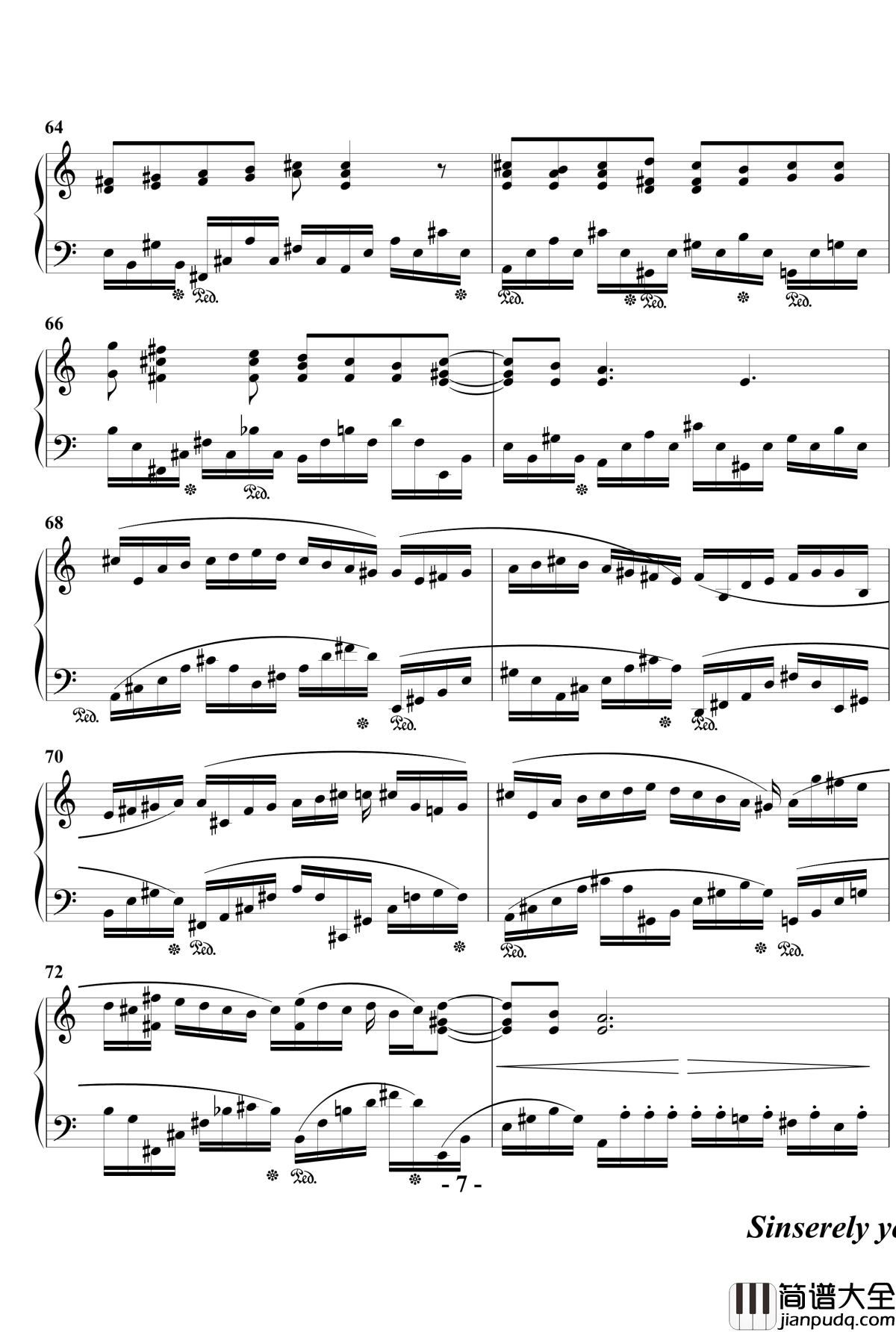 幻想奏鸣曲钢琴谱_第一乐章_beornotbe