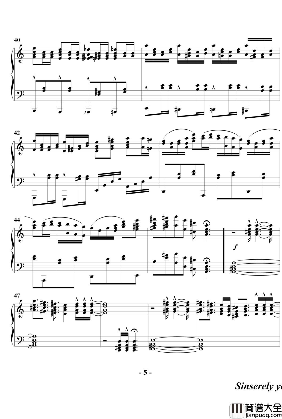 幻想奏鸣曲钢琴谱_第一乐章_beornotbe