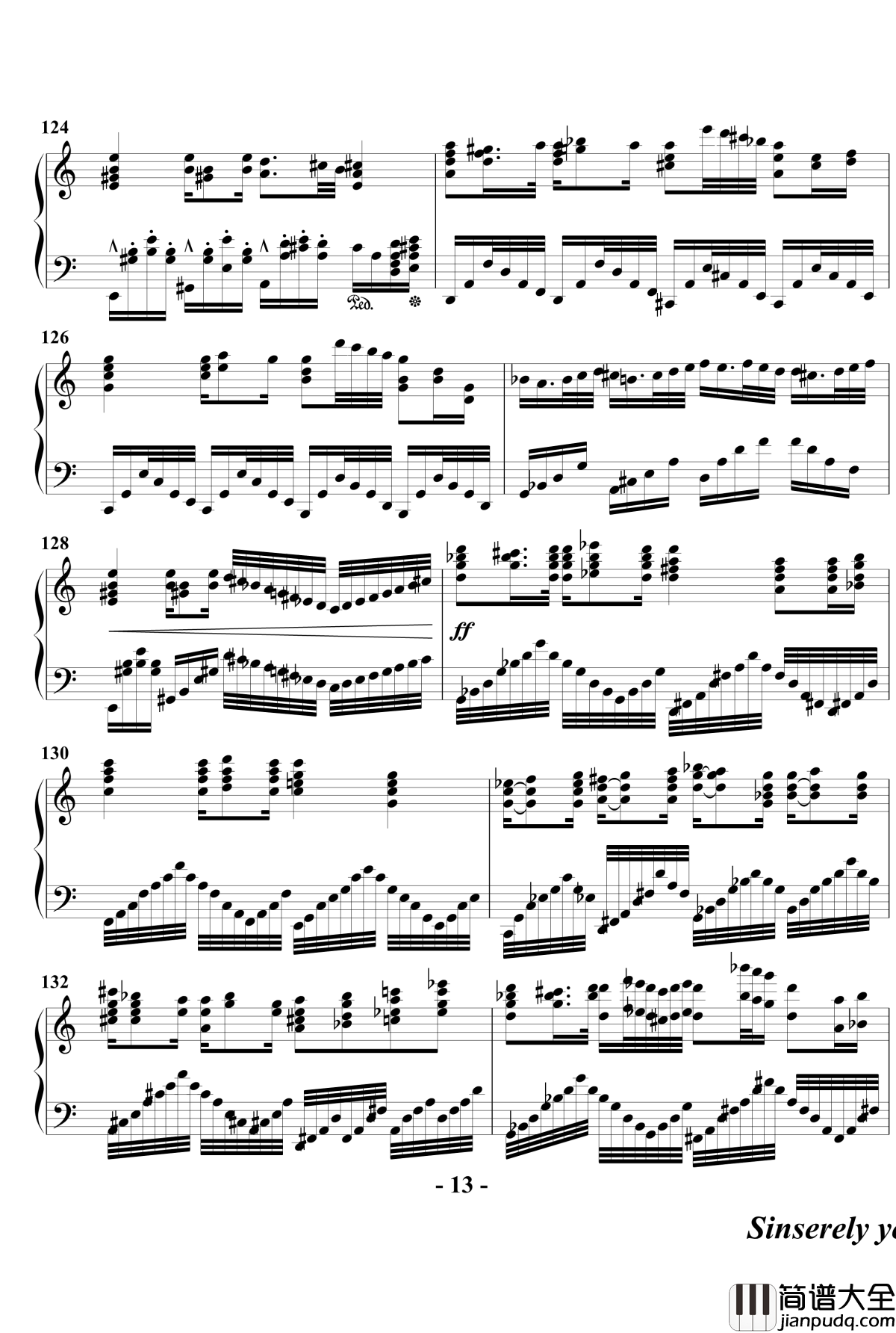 幻想奏鸣曲钢琴谱_第一乐章_beornotbe