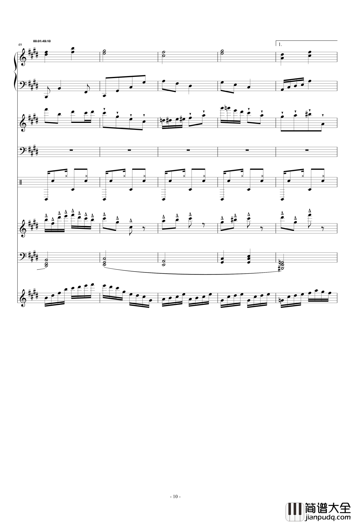 梦绘钢琴谱_E大调协奏曲_airoad