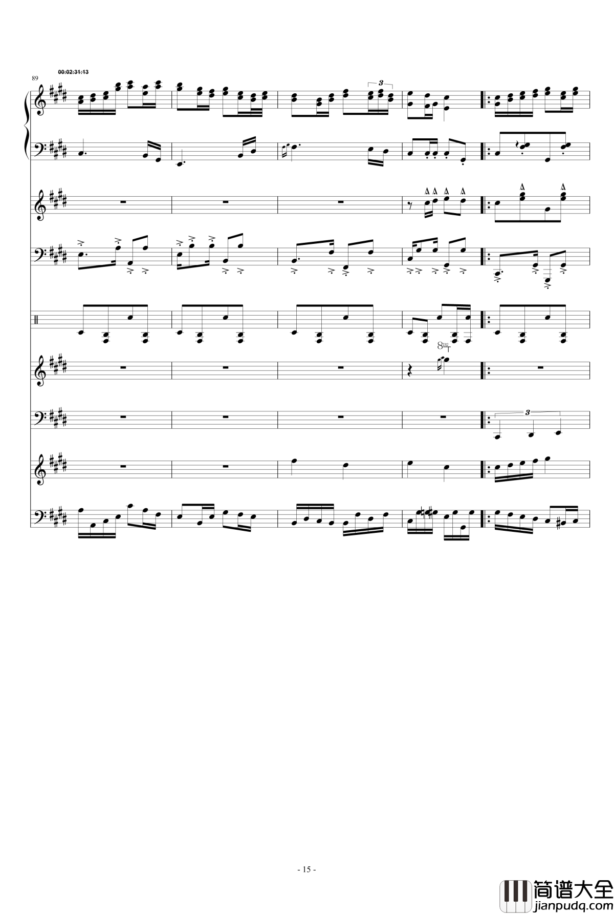 梦绘钢琴谱_E大调协奏曲_airoad