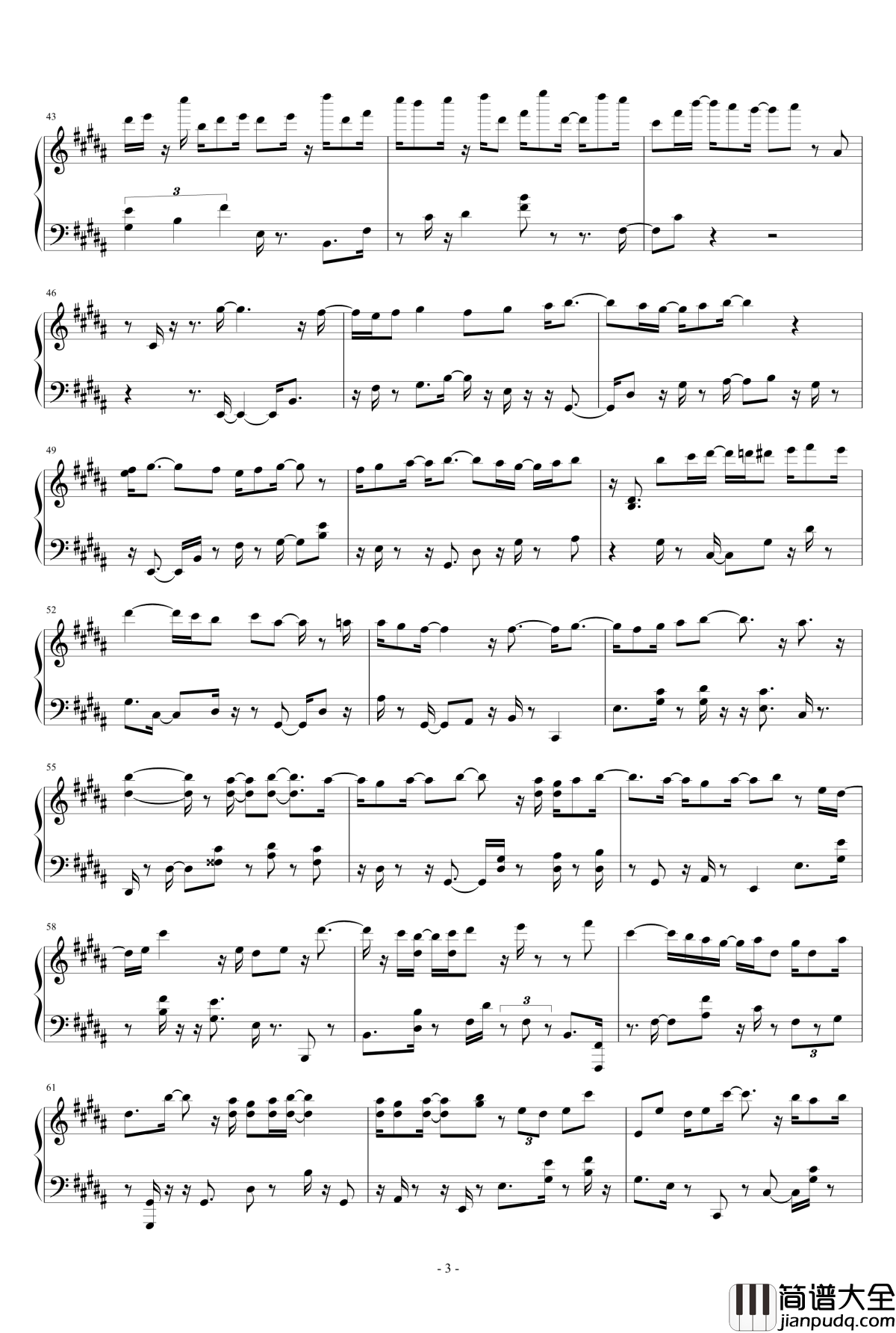 秋の印记钢琴谱_改_飞腾哈哈