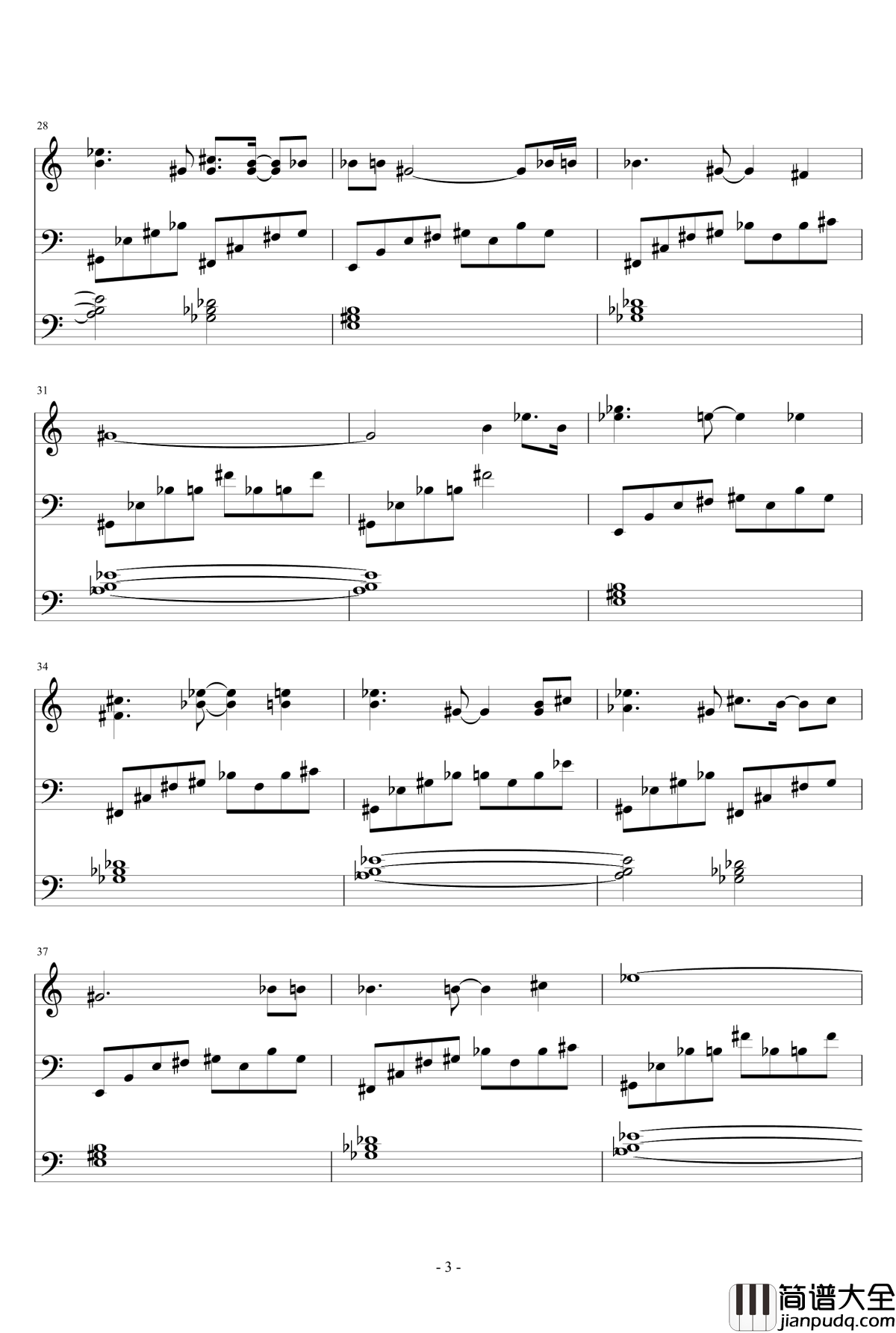 烟幕钢琴谱_714123