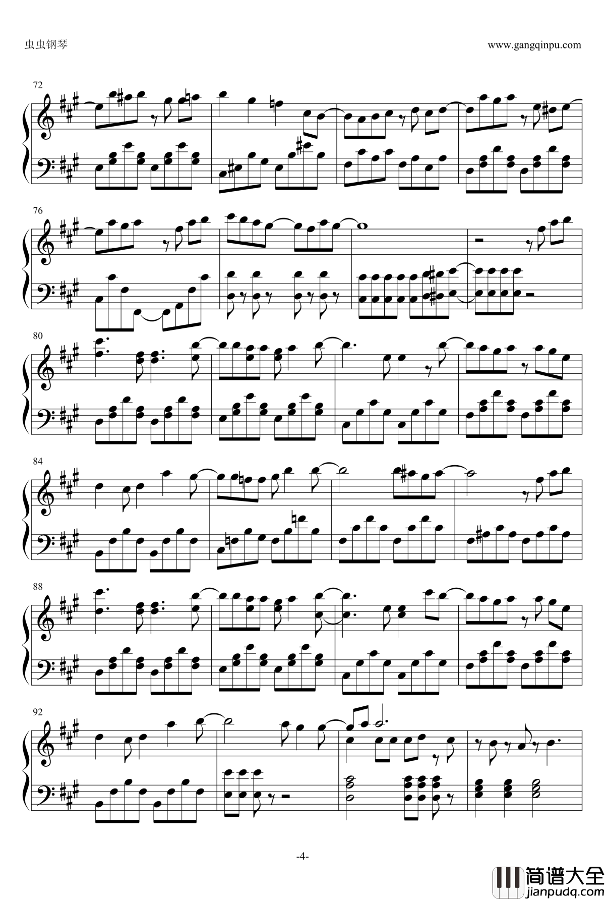 Dont_think_feel钢琴谱_妖精的尾巴ED8