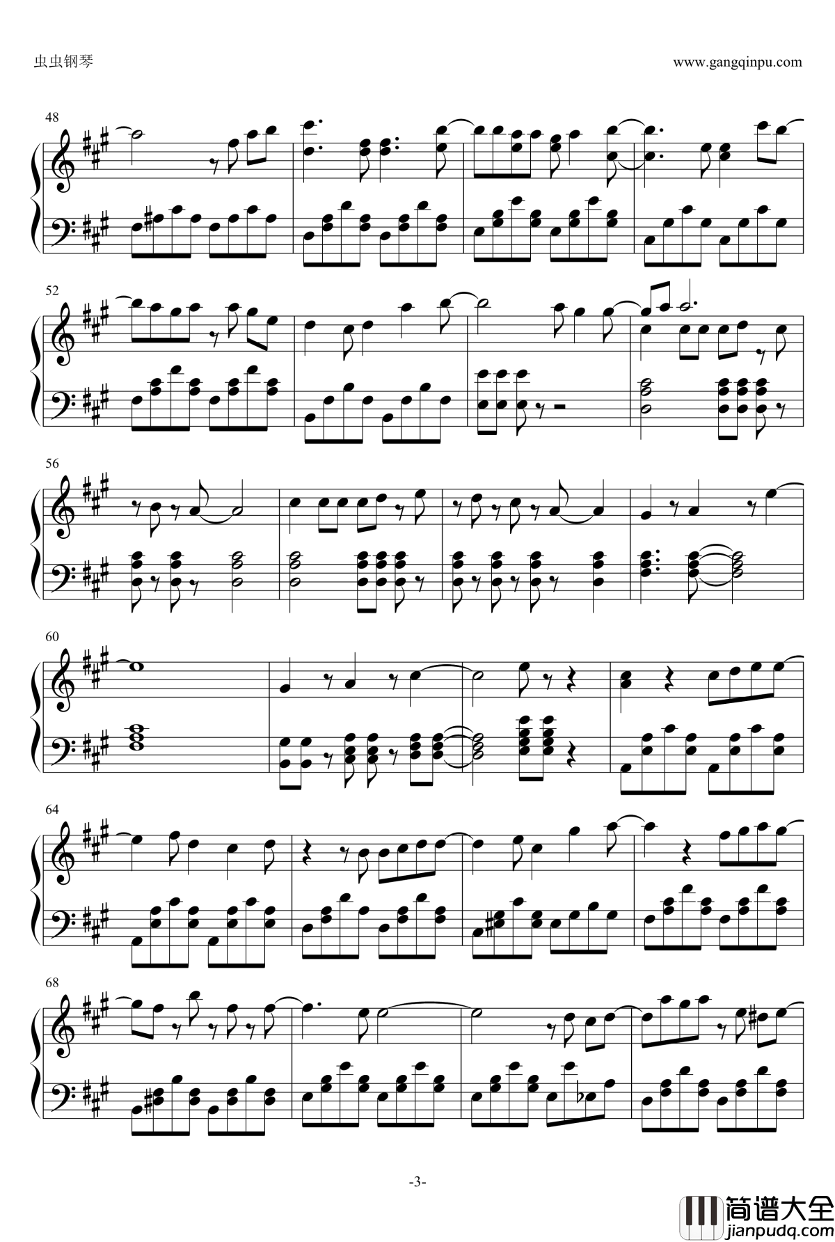 Dont_think_feel钢琴谱_妖精的尾巴ED8