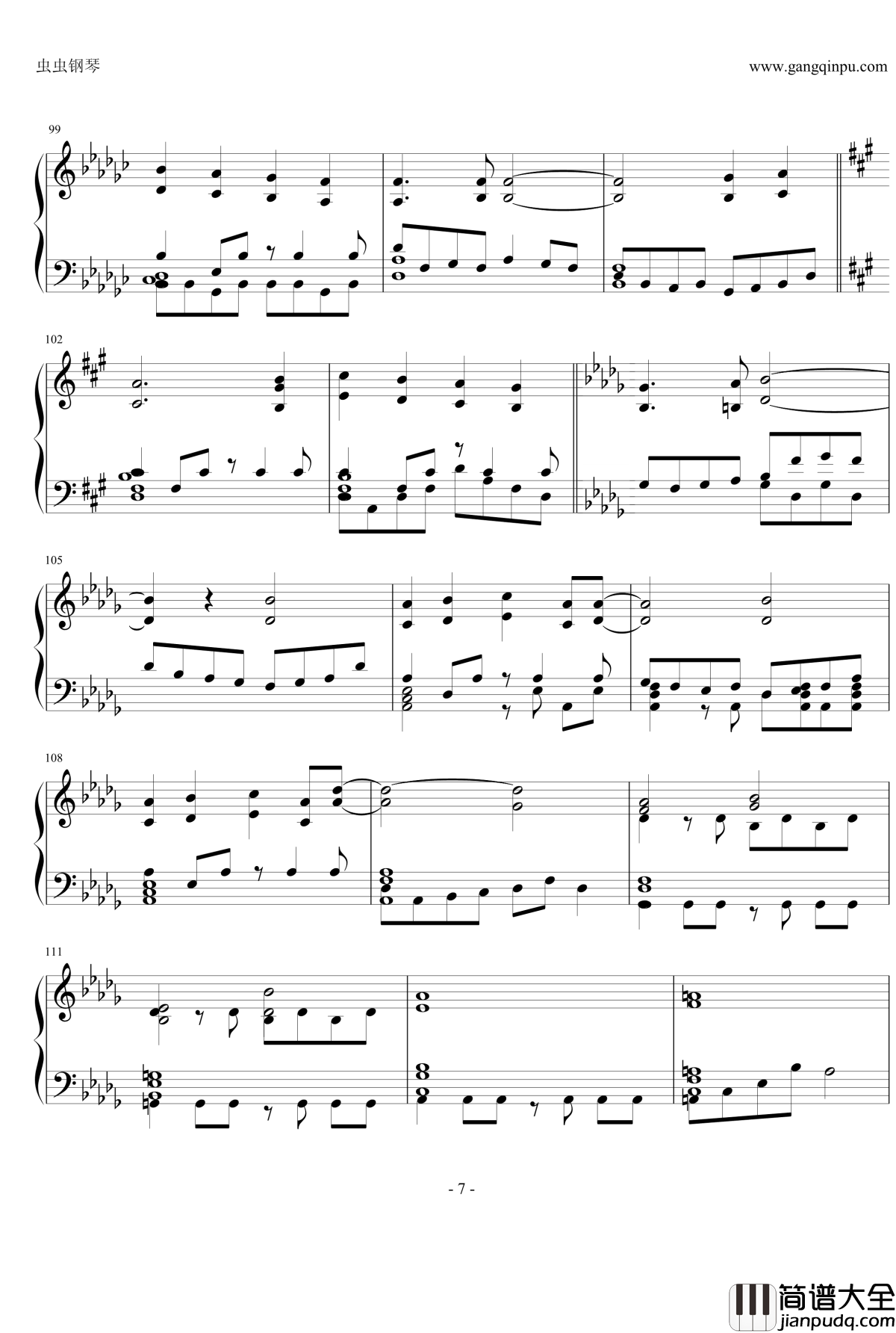 いばら钢琴谱_Piano_Ver._Yanaginagi