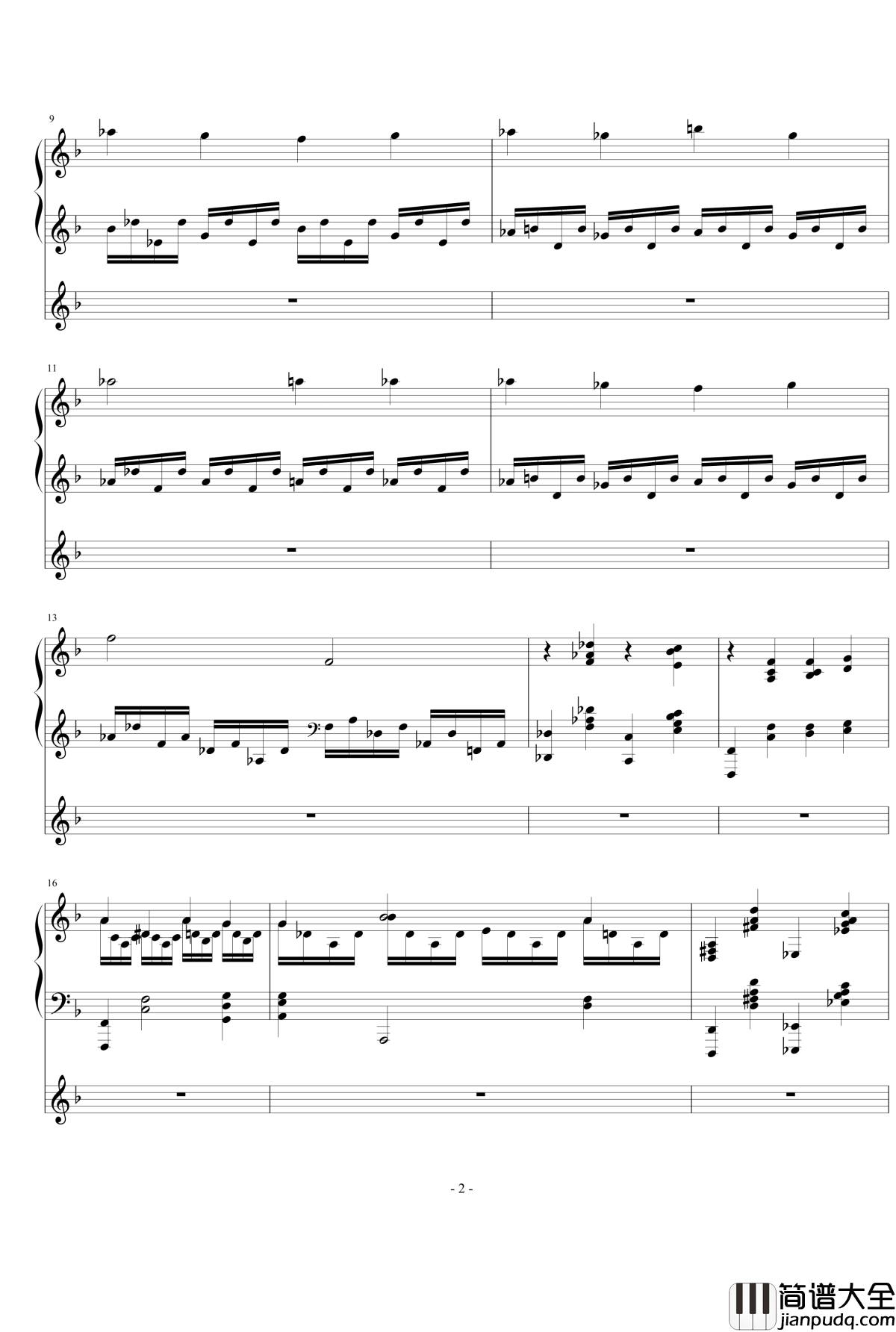 F大调前奏曲钢琴谱_不好意思放错区了_yangzhen081