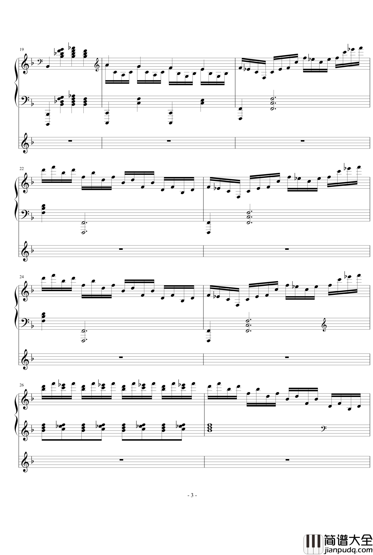 F大调前奏曲钢琴谱_不好意思放错区了_yangzhen081