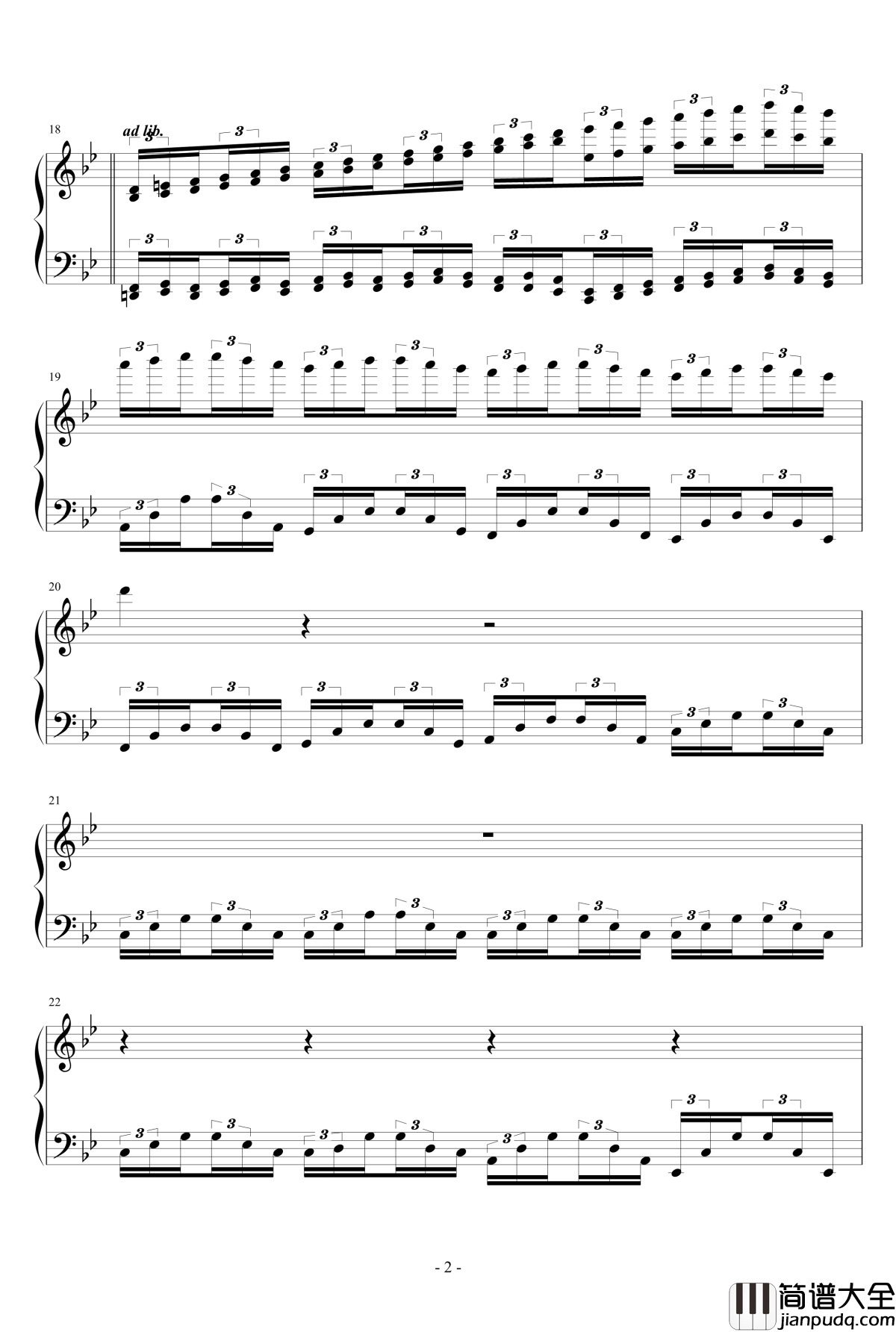 第一号随想曲钢琴谱_杜库伯爵