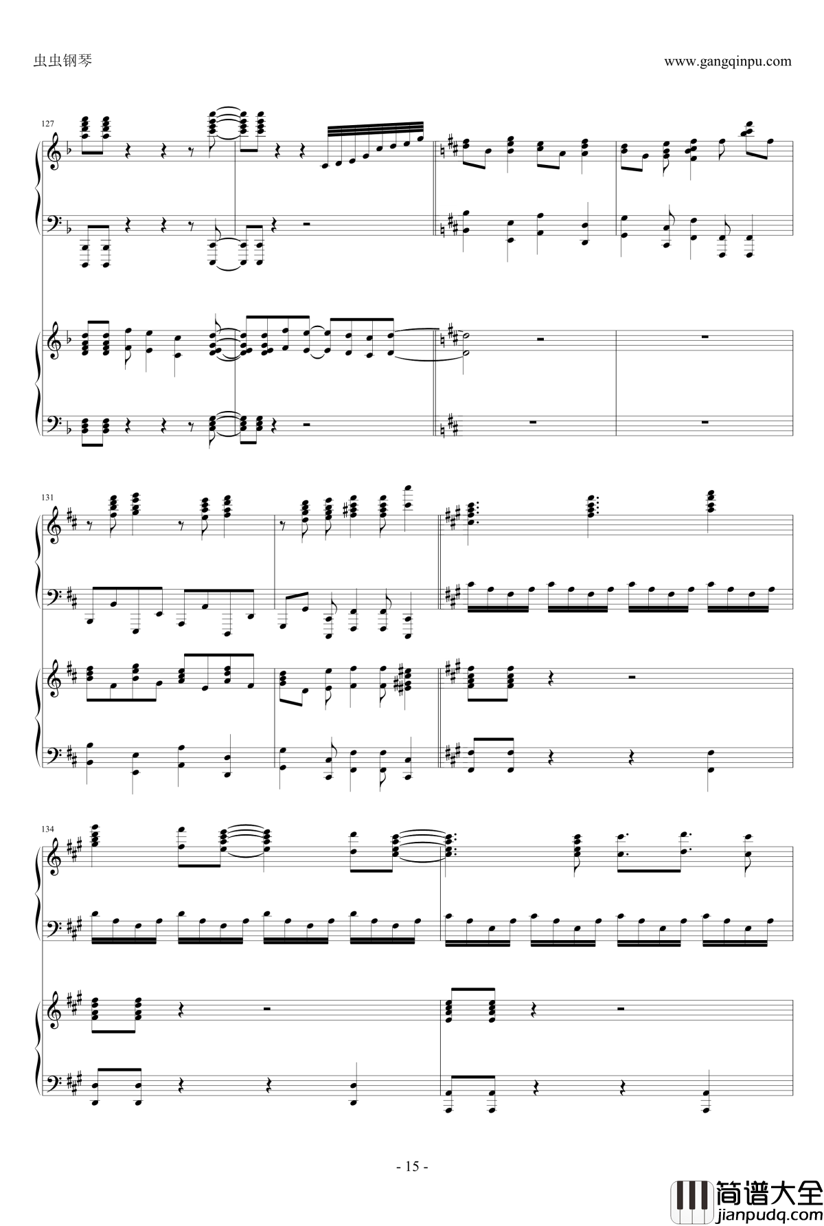 自由の翼钢琴谱_雙鋼琴版_by_Animenz&Tehishter_進擊の巨人_Revo