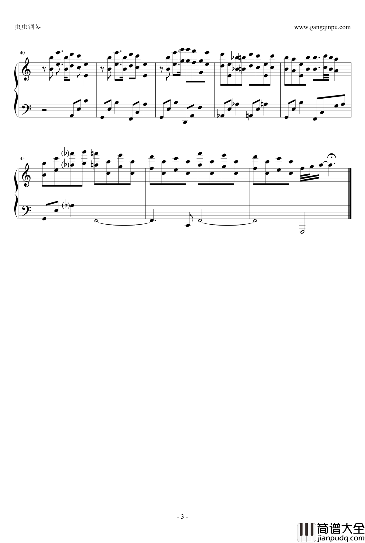 hyakujitunobara钢琴谱_百日蔷薇插曲