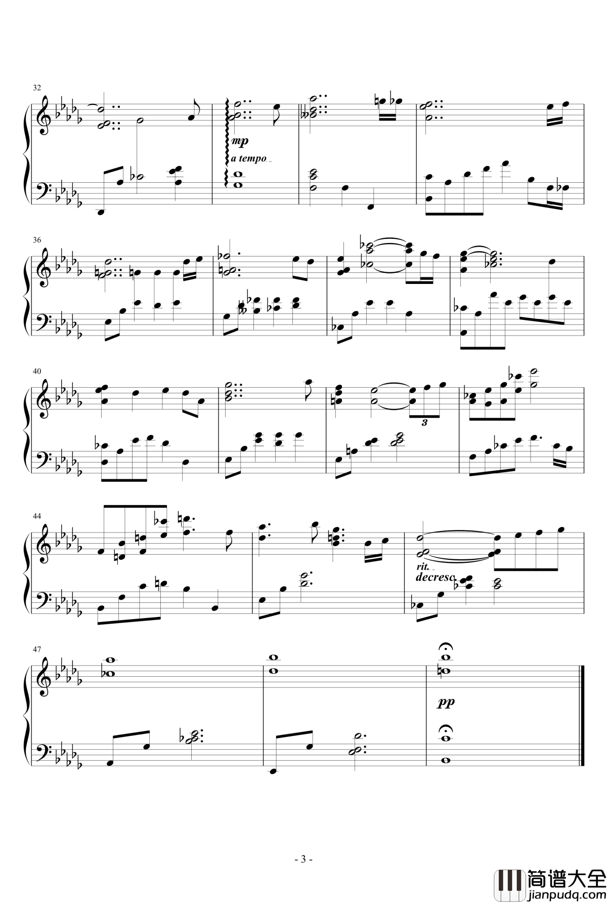 黃昏的電車钢琴谱_A_Vespertine_Dream_蓝幻影麒麟