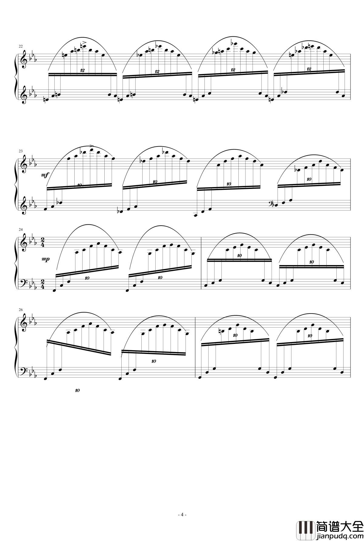 雪泉练习曲钢琴谱_获奖作品_指头大仙