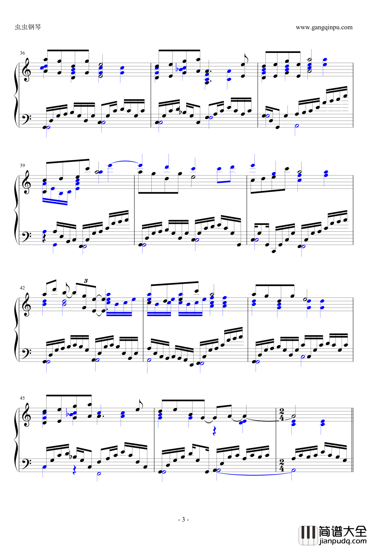 画情钢琴谱_姚贝娜