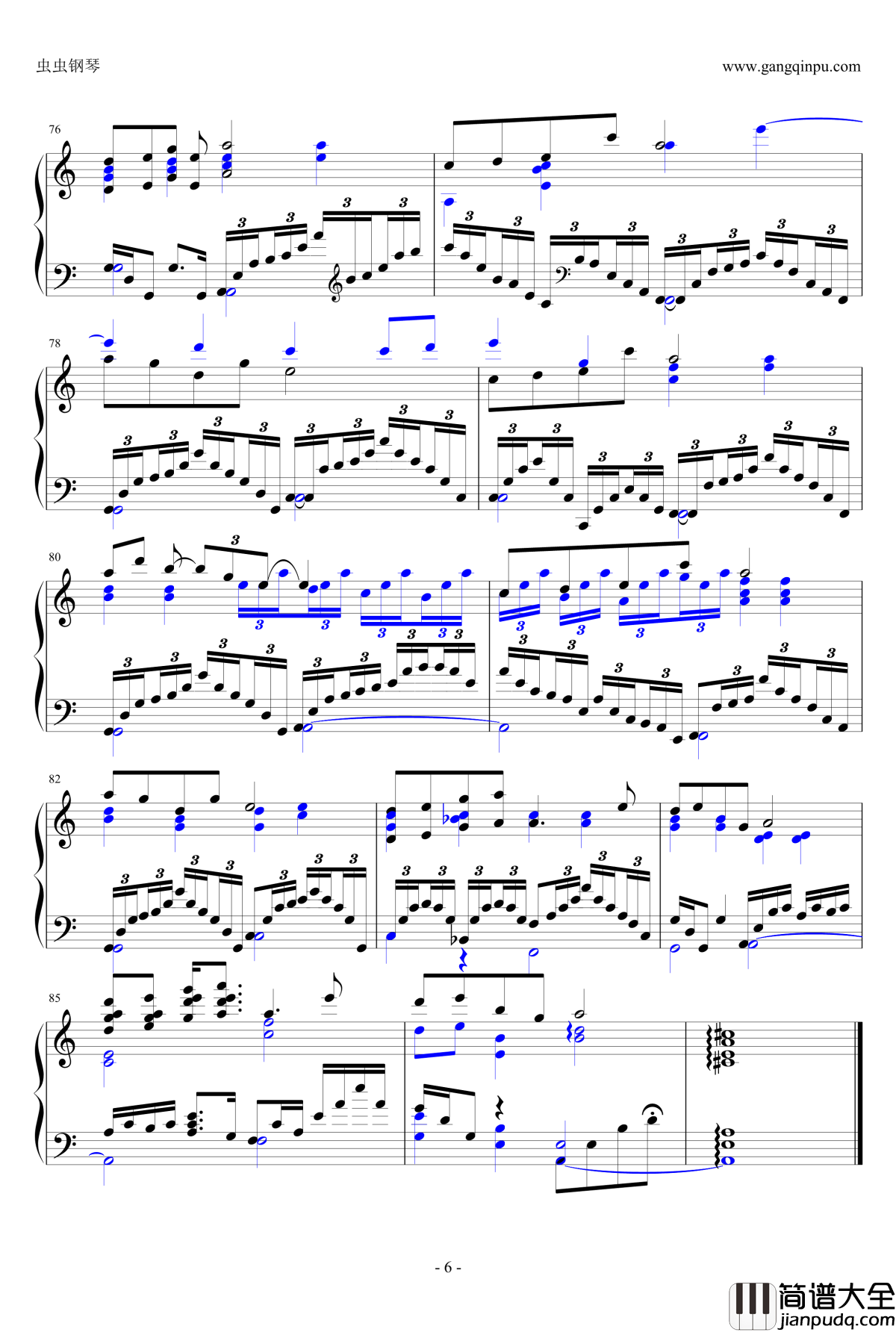 画情钢琴谱_姚贝娜