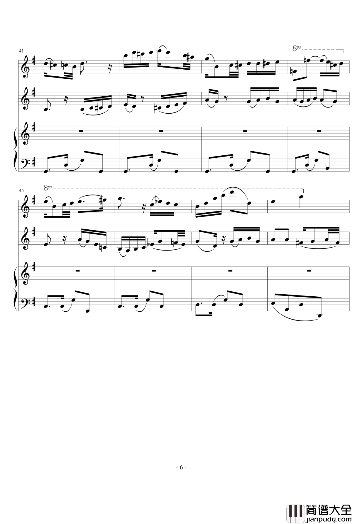 只差一步钢琴谱_世界名曲