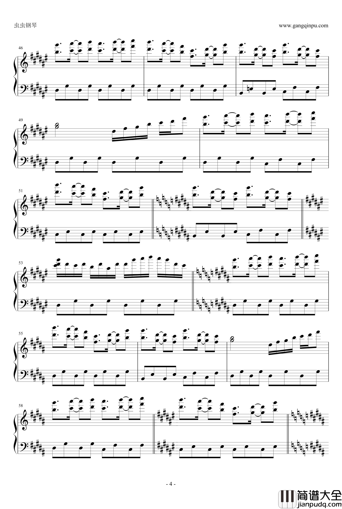 サニールチルフレクション钢琴谱_东方三月精_東方に夢を見る