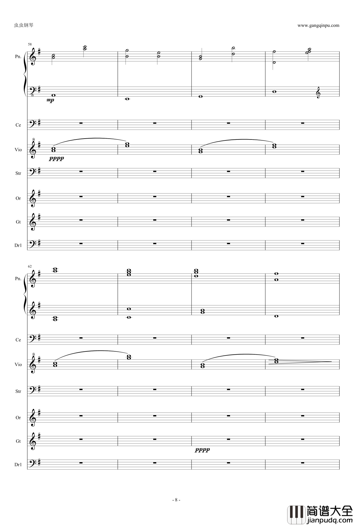 Time钢琴谱_盗梦空间_Hanz_Zimmer