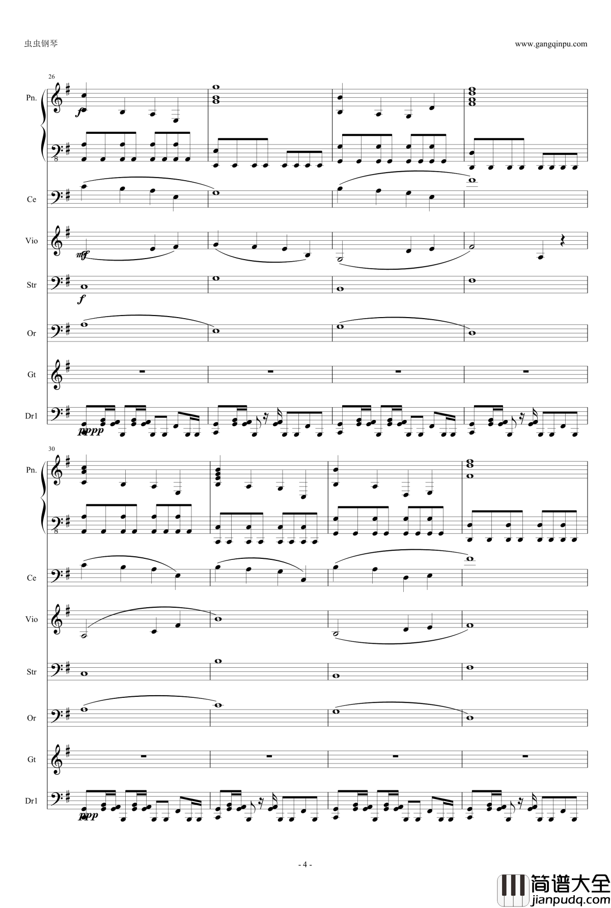 Time钢琴谱_盗梦空间_Hanz_Zimmer