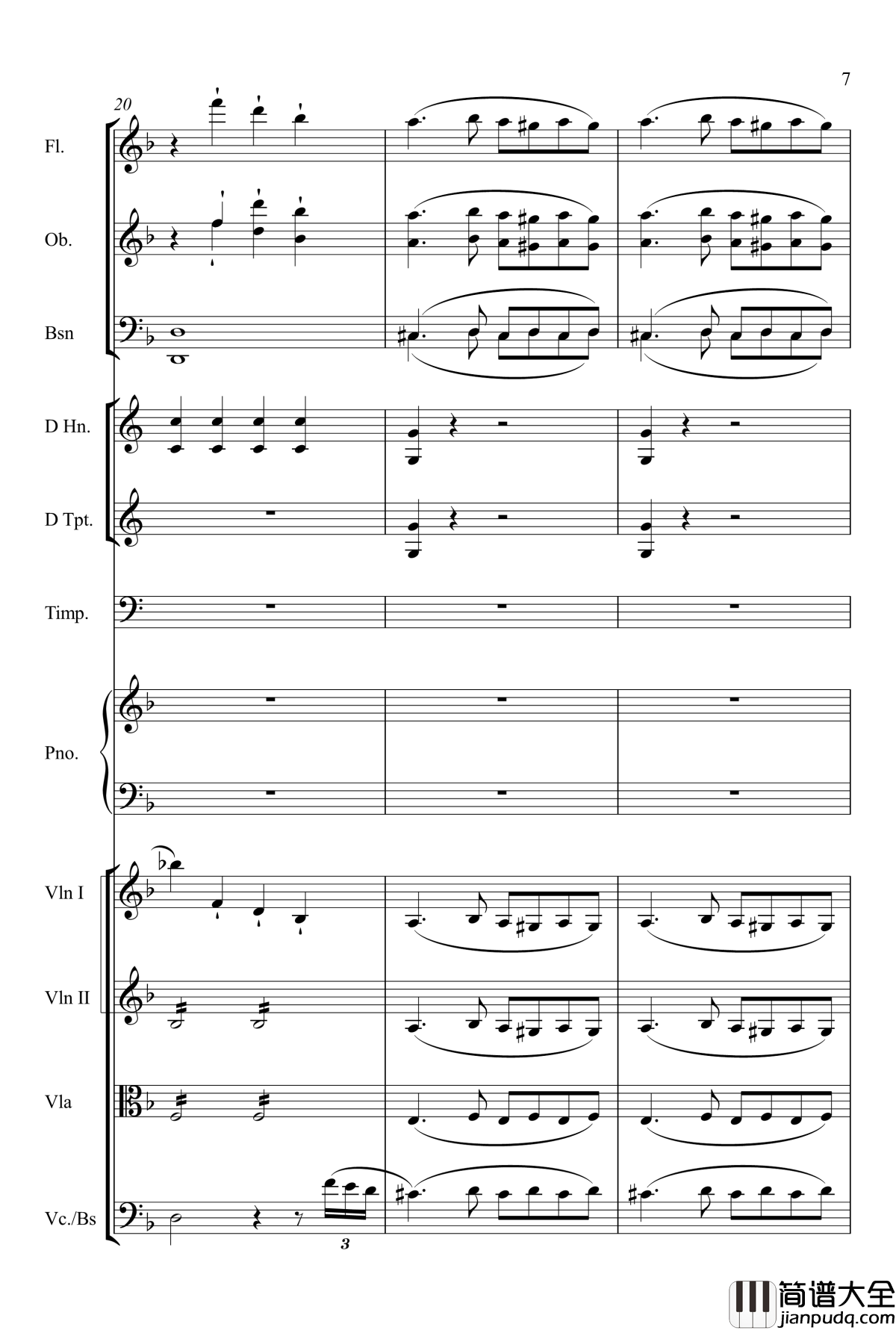 kv466_d小调第20号钢琴协奏曲钢琴谱_莫扎特