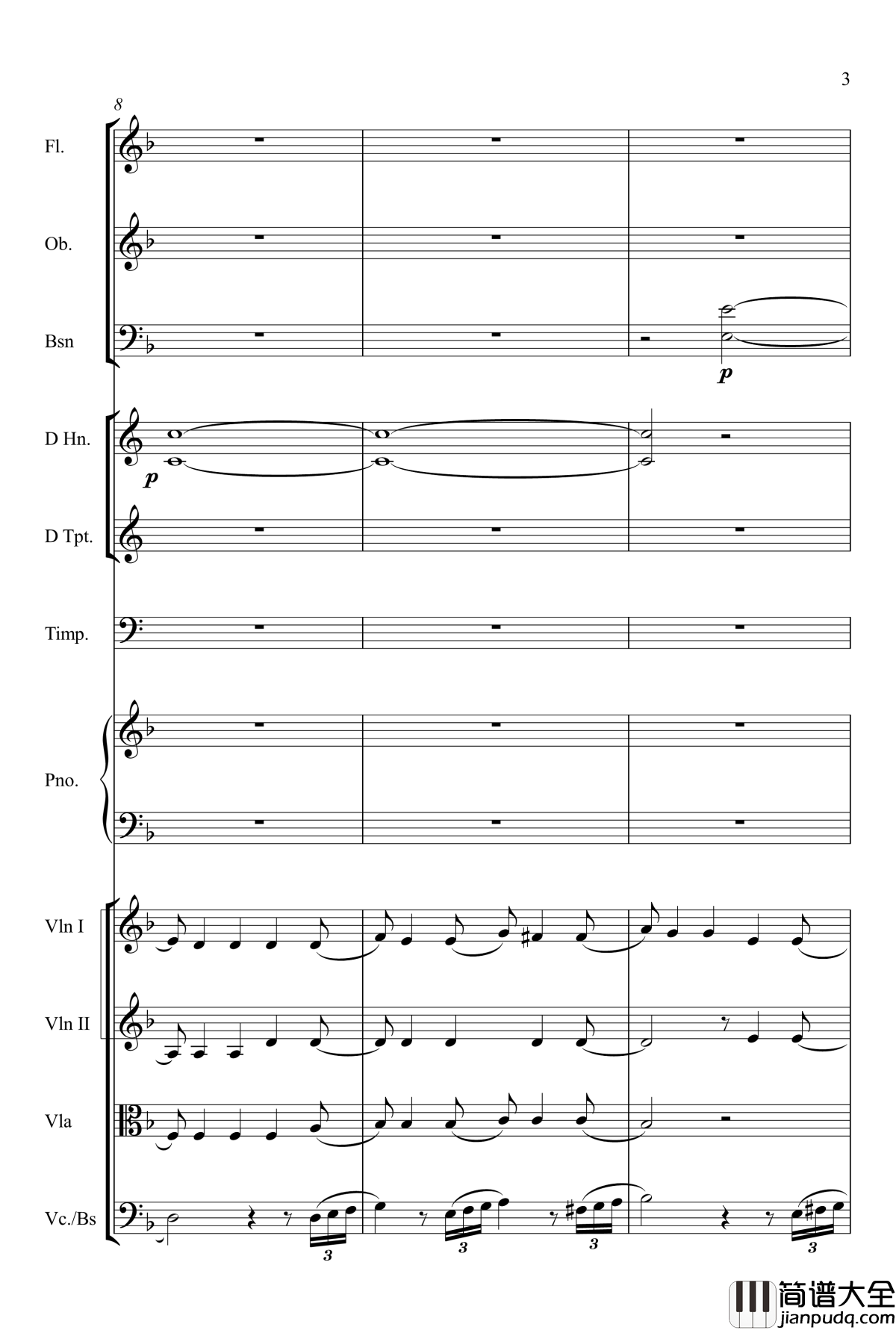 kv466_d小调第20号钢琴协奏曲钢琴谱_莫扎特