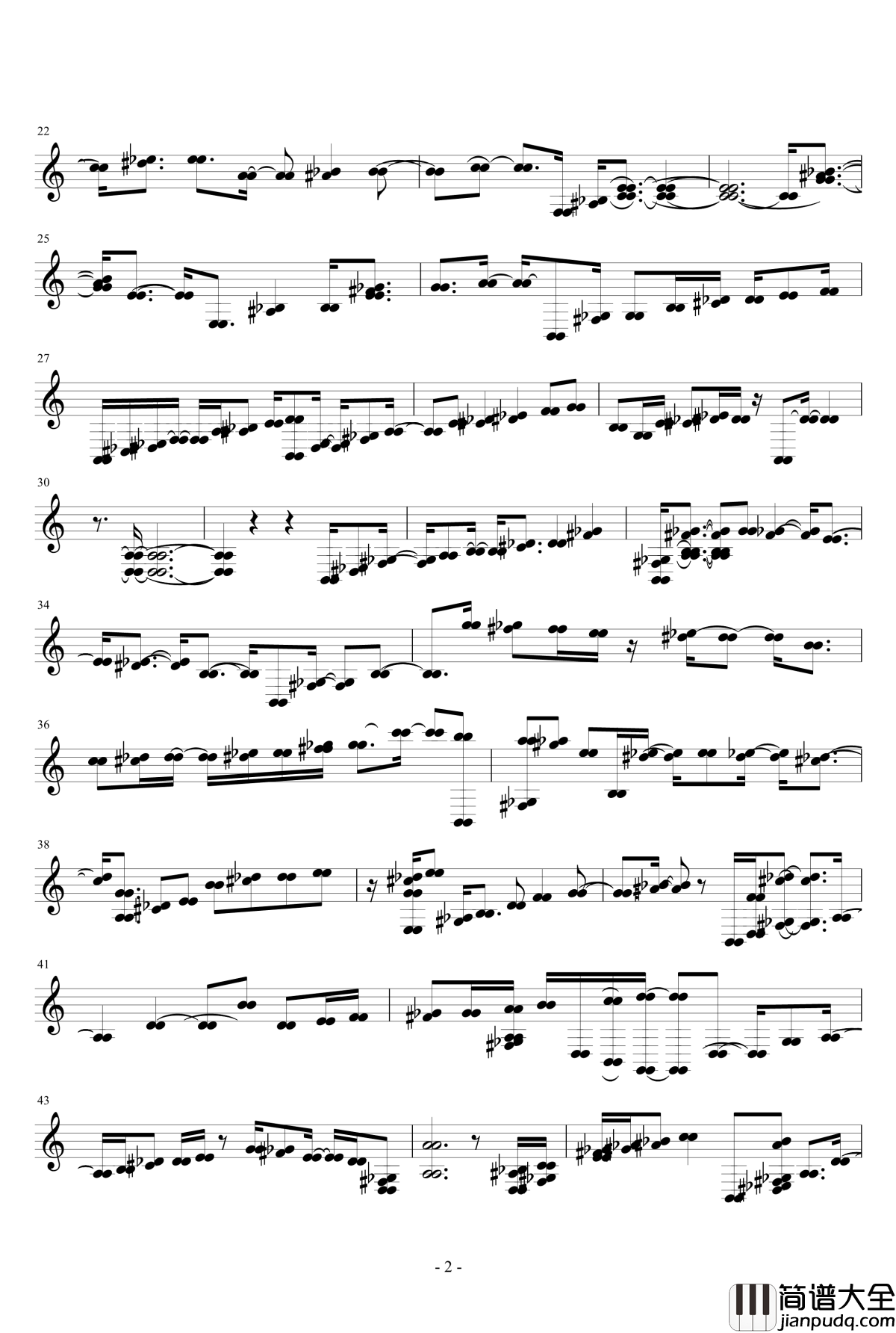 破碎的音符钢琴谱_夜月蓝弦