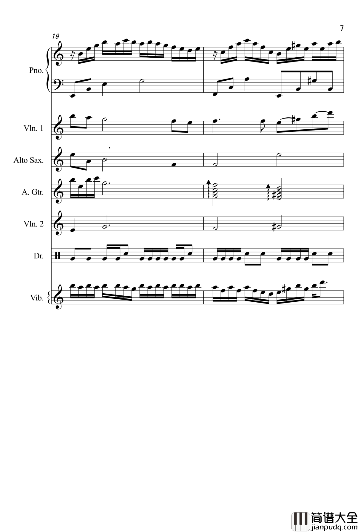 默默钢琴谱_黄文发