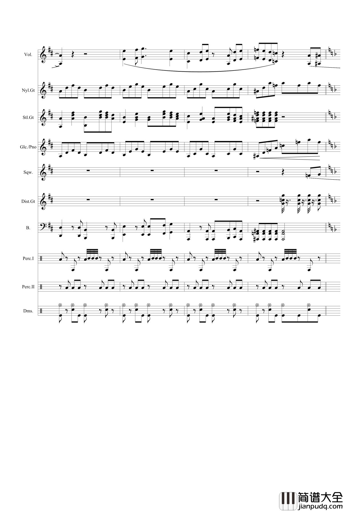 still_alive钢琴谱_总谱_E传送门结束曲_llen_McLain