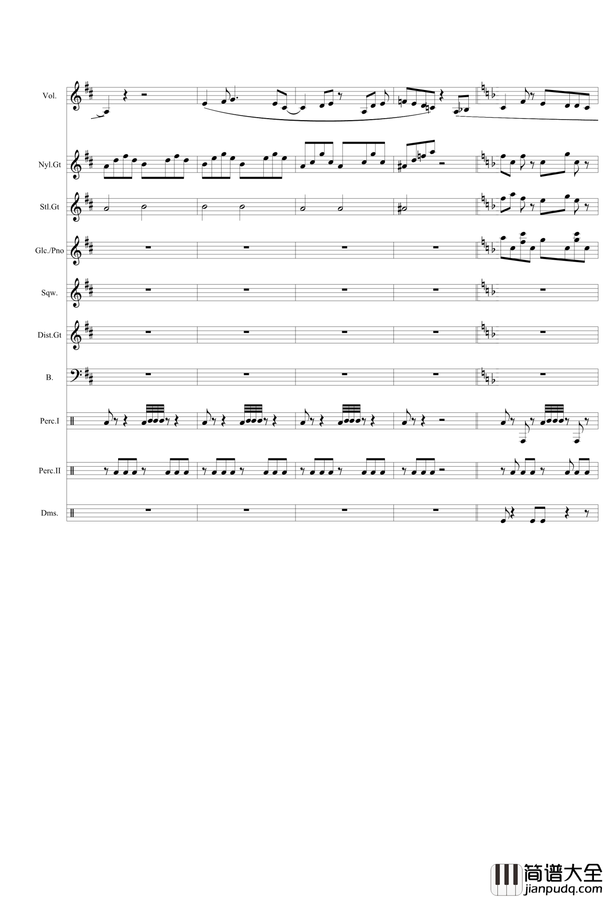 still_alive钢琴谱_总谱_E传送门结束曲_llen_McLain