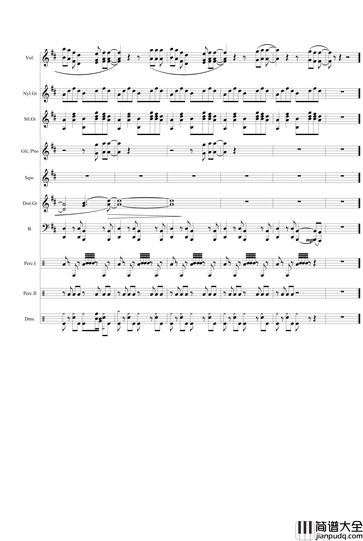 still_alive钢琴谱_总谱_E传送门结束曲_llen_McLain