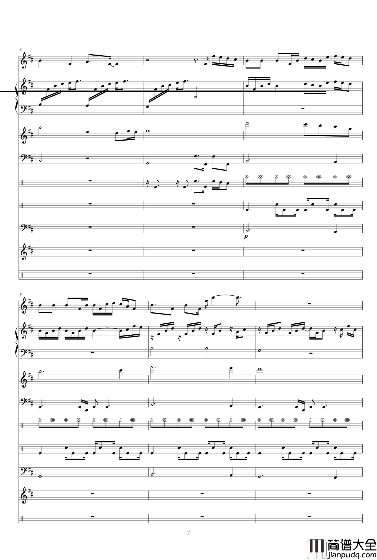 三国杀背景音乐钢琴谱_整合版_游戏