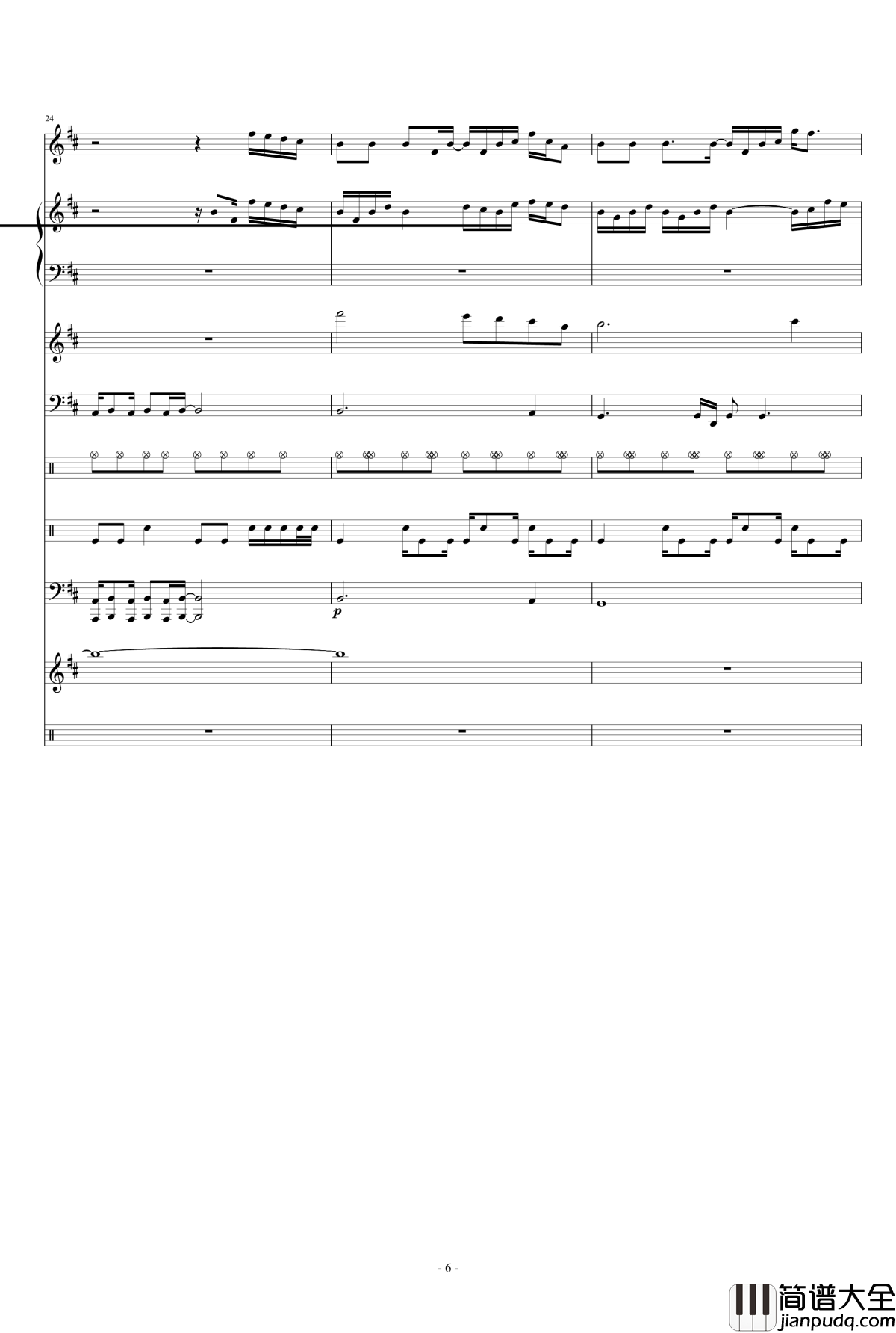 三国杀背景音乐钢琴谱_整合版_游戏