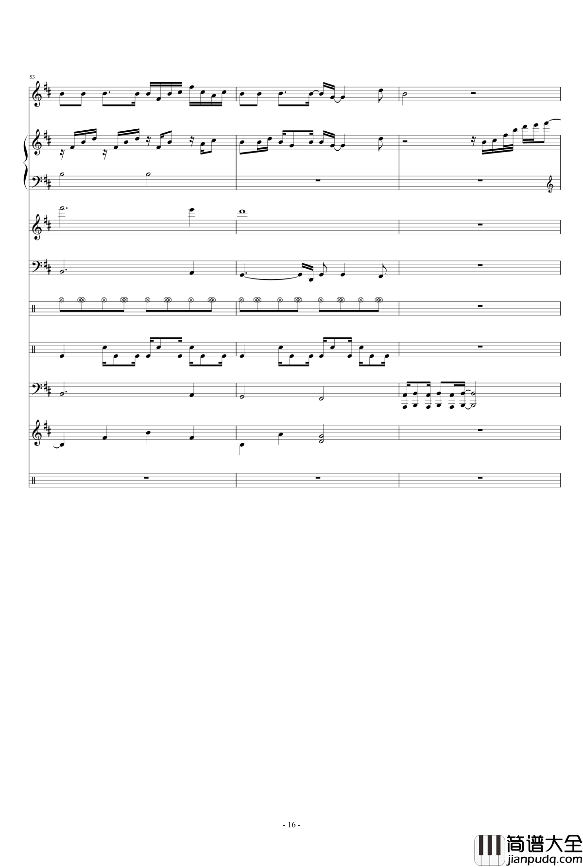 三国杀背景音乐钢琴谱_整合版_游戏