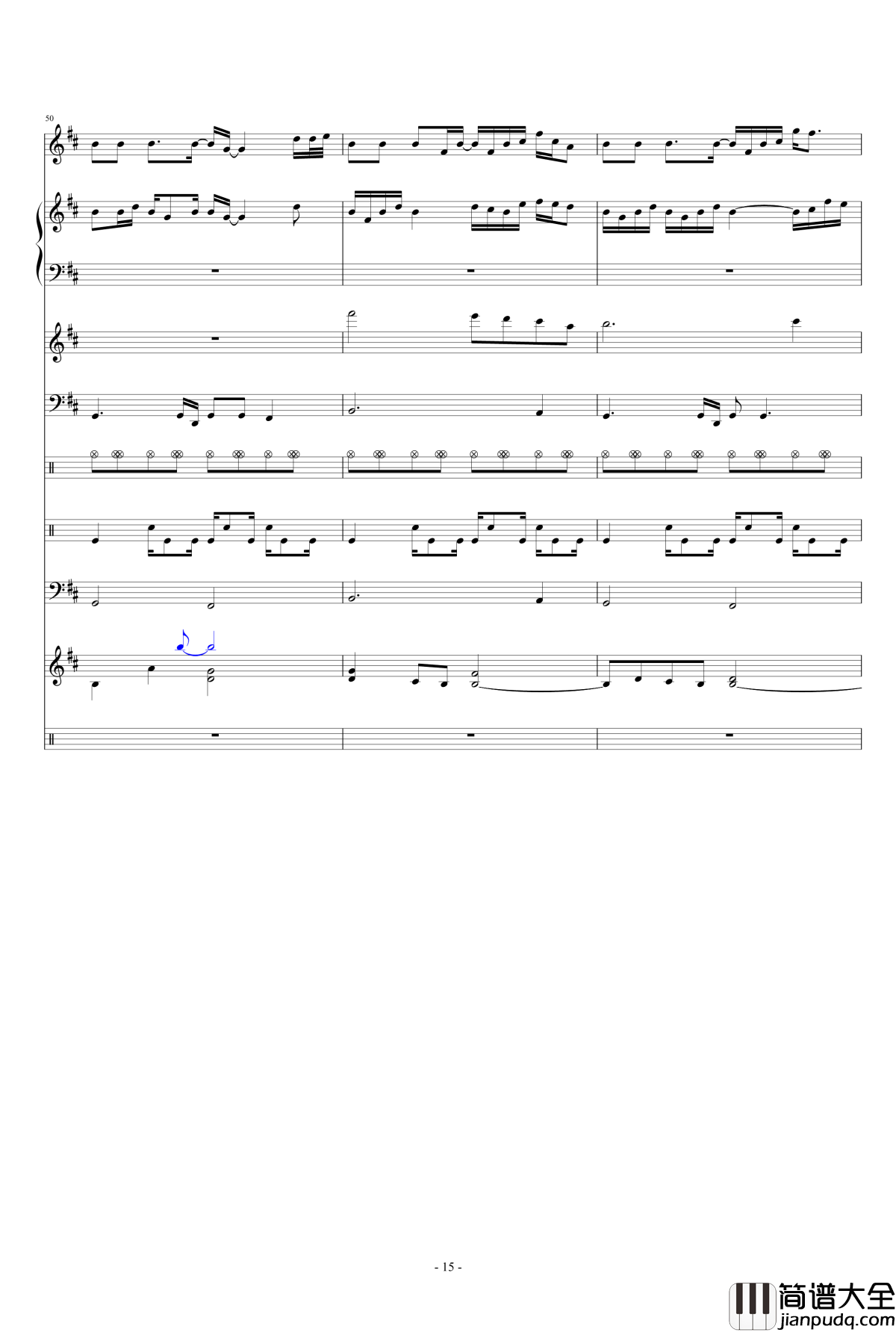 三国杀背景音乐钢琴谱_整合版_游戏