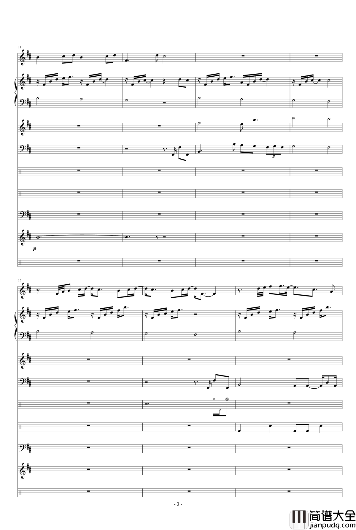 三国杀背景音乐钢琴谱_整合版_游戏