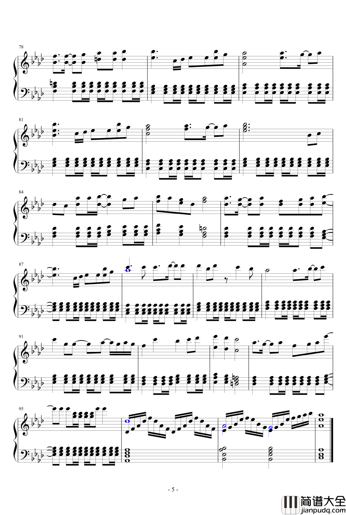 ごめんね、SUMMER钢琴谱_钢琴独奏谱_SKE48