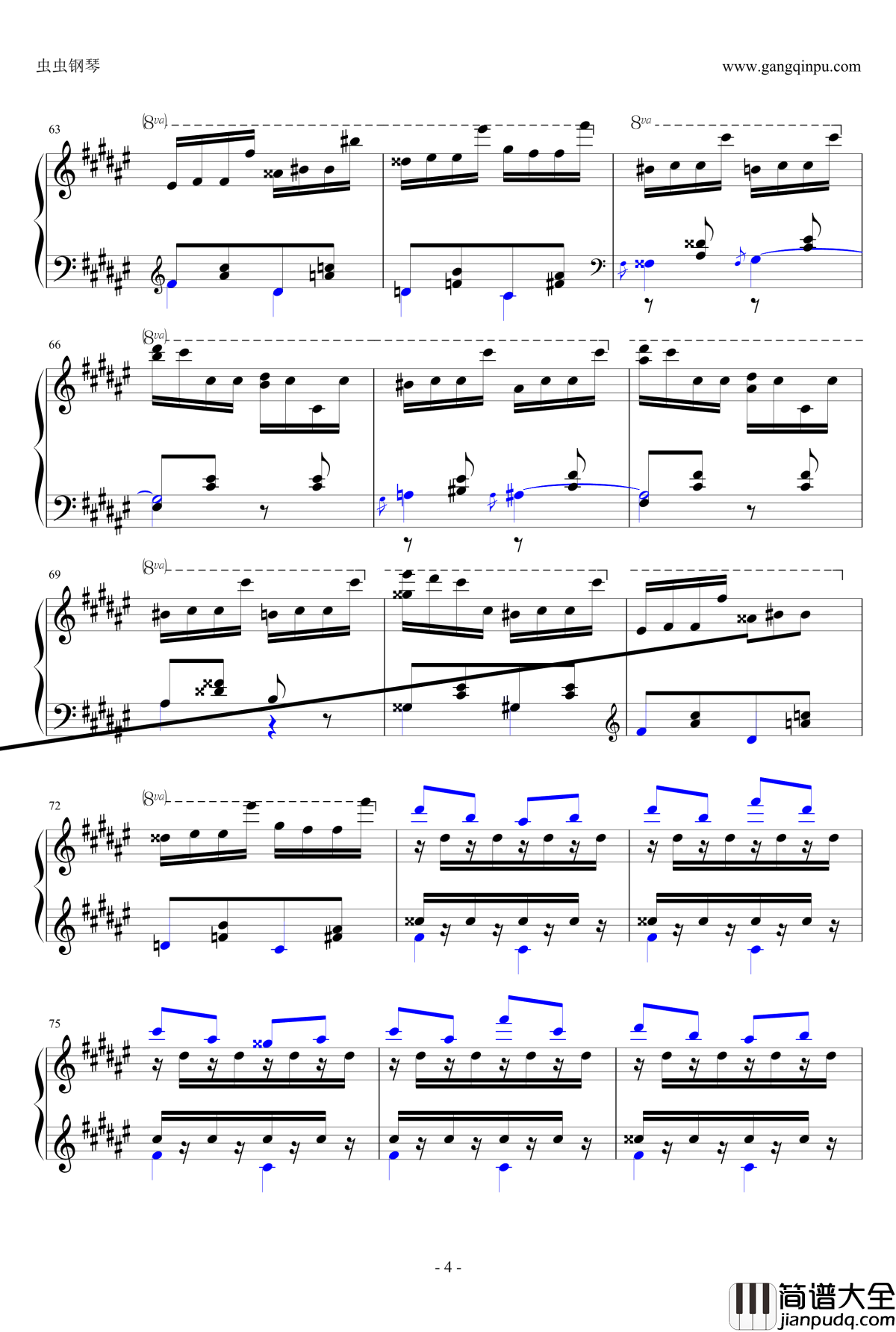 匈牙利狂想曲第二号钢琴谱_霍洛维茨版