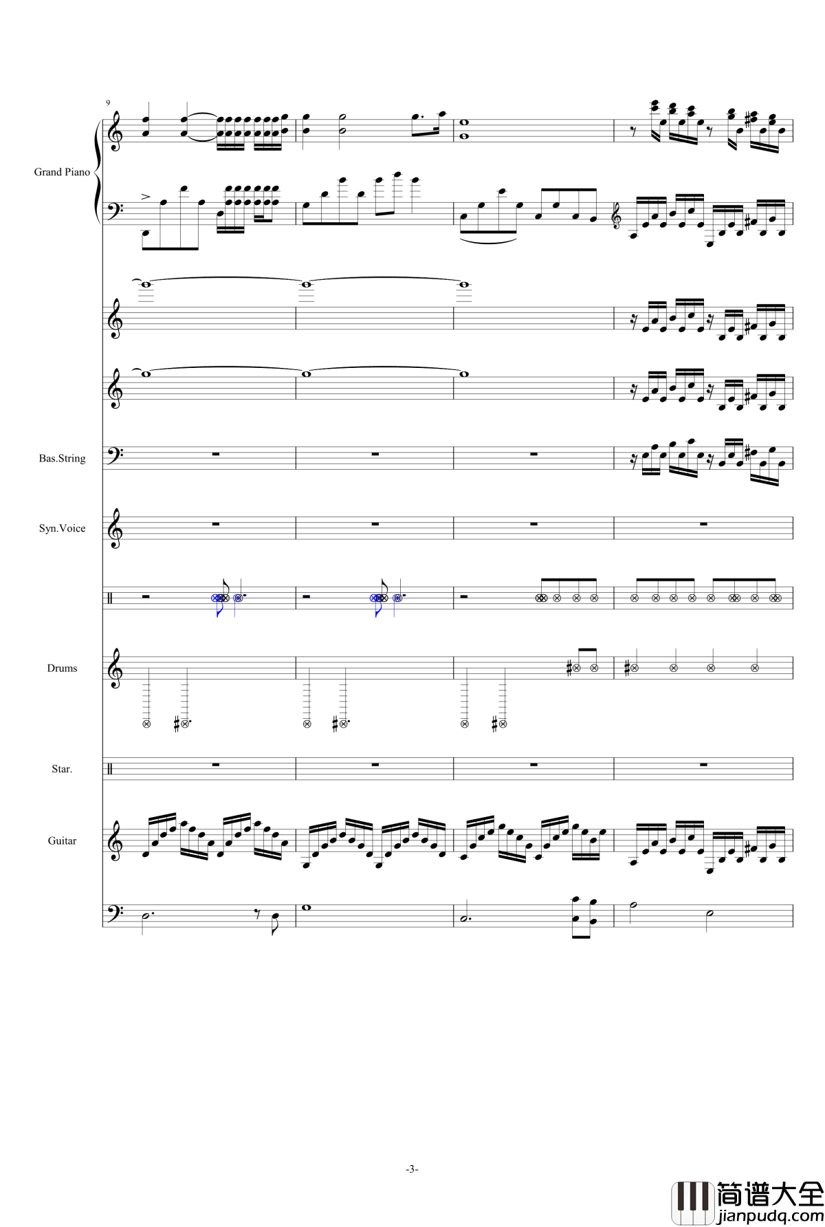 水边的阿迪丽娜钢琴谱_原版乐队总谱_理查德·马克斯