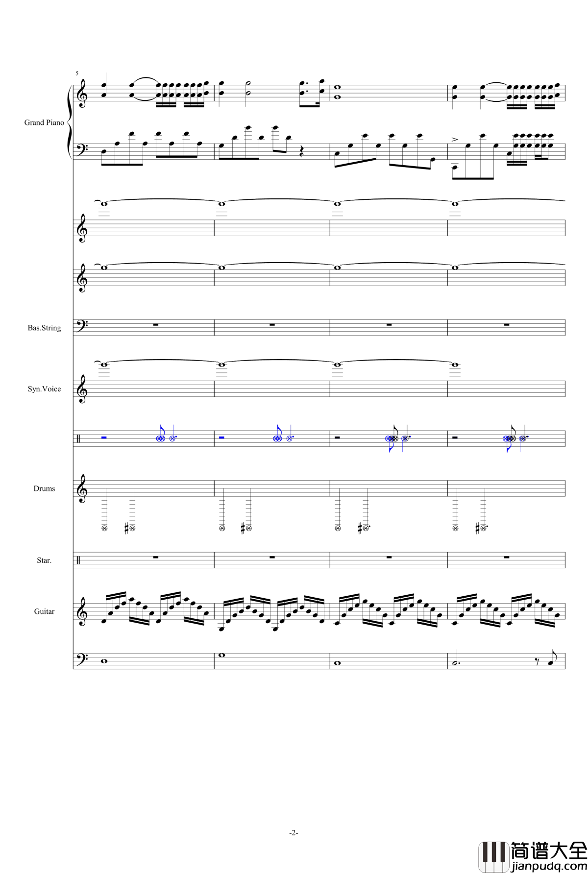 水边的阿迪丽娜钢琴谱_原版乐队总谱_理查德·马克斯