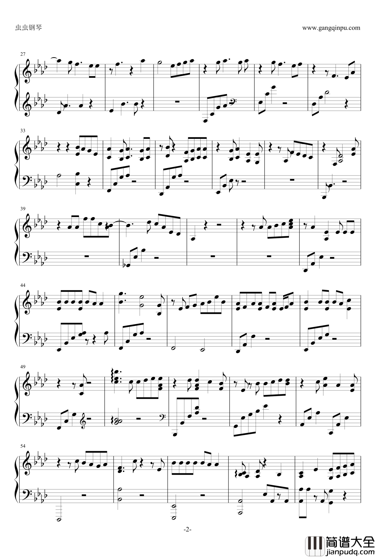 十二月的奇迹钢琴谱_exo