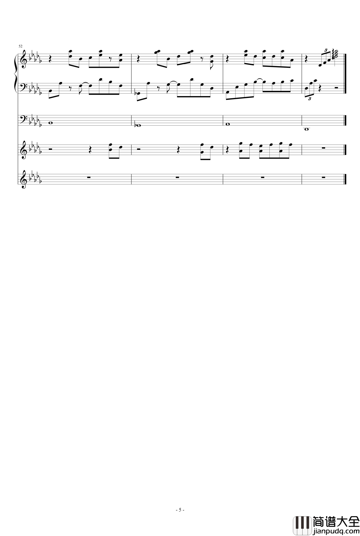 落叶的舞步钢琴谱_江畔新绿