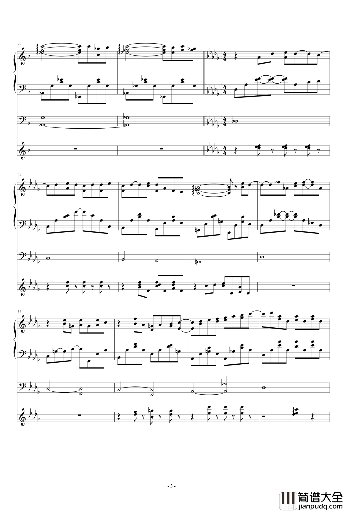 落叶的舞步钢琴谱_江畔新绿