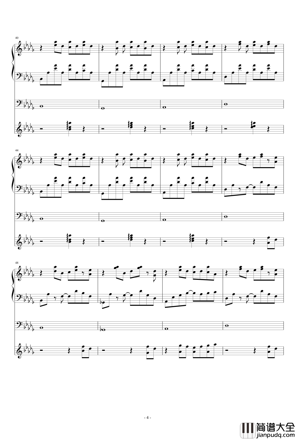 落叶的舞步钢琴谱_江畔新绿