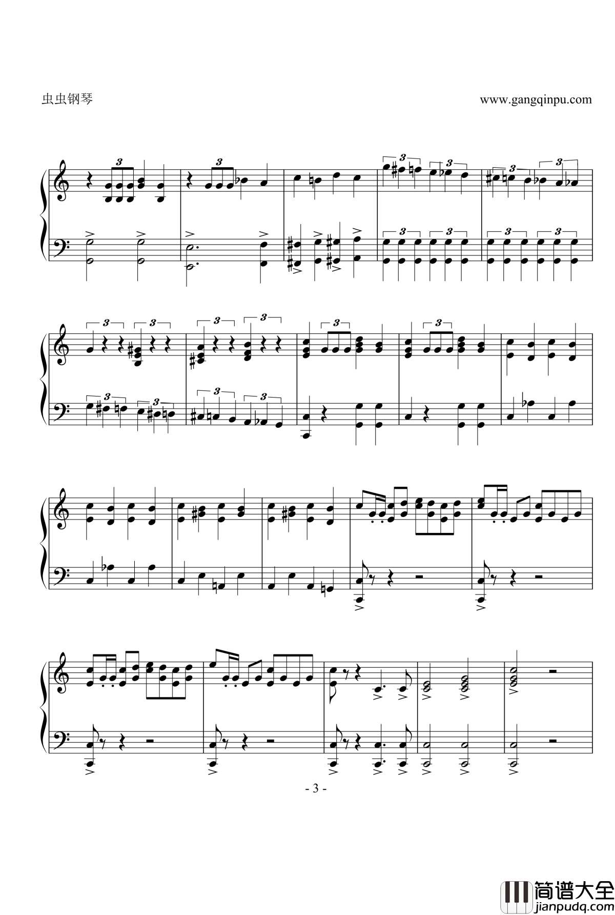 1812序曲钢琴谱_柴科夫斯基_Peter_Ilyich_Tchaikovsky