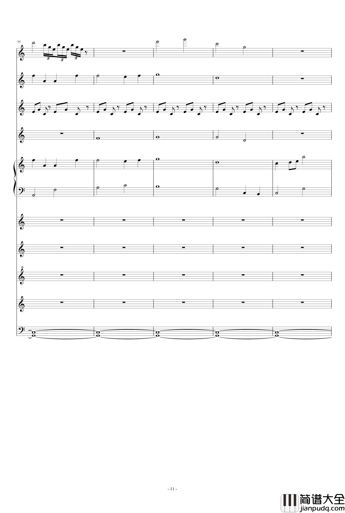 梦里山风钢琴谱_李方略