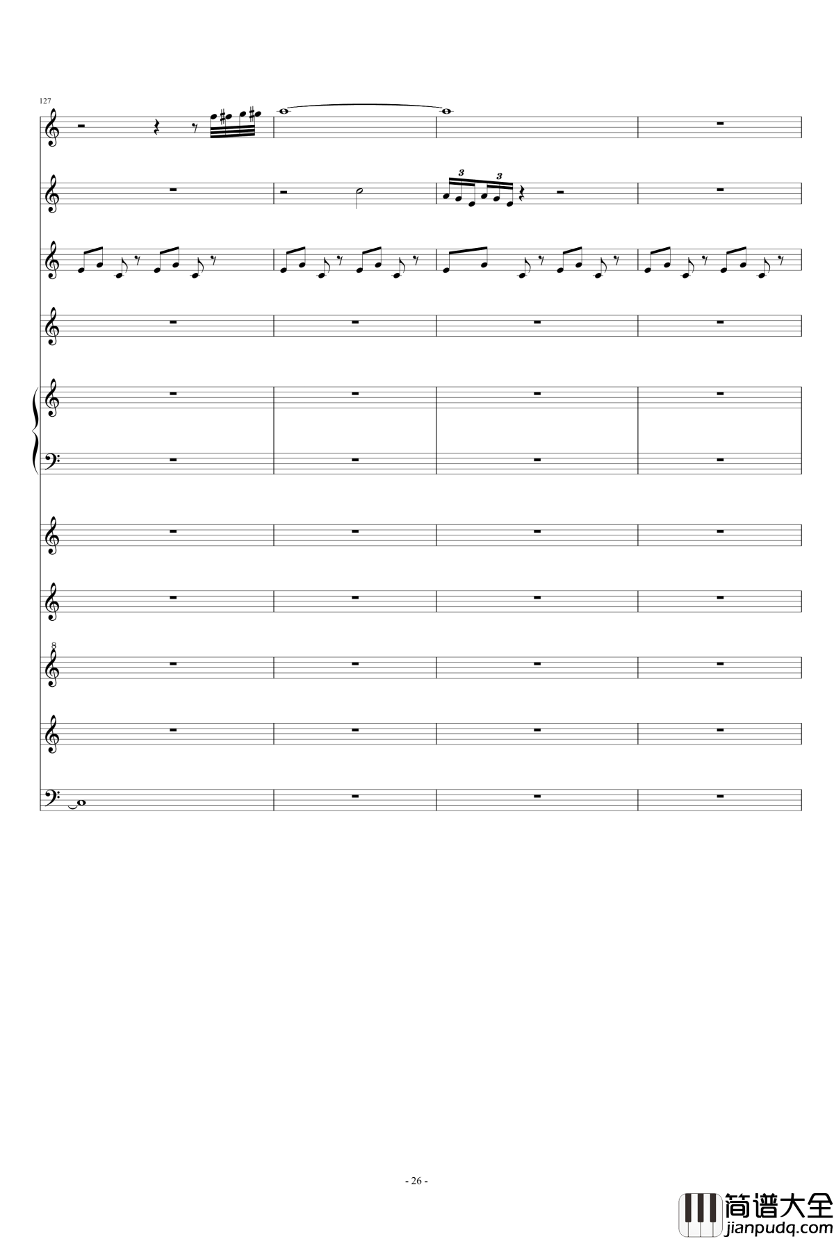 梦里山风钢琴谱_李方略