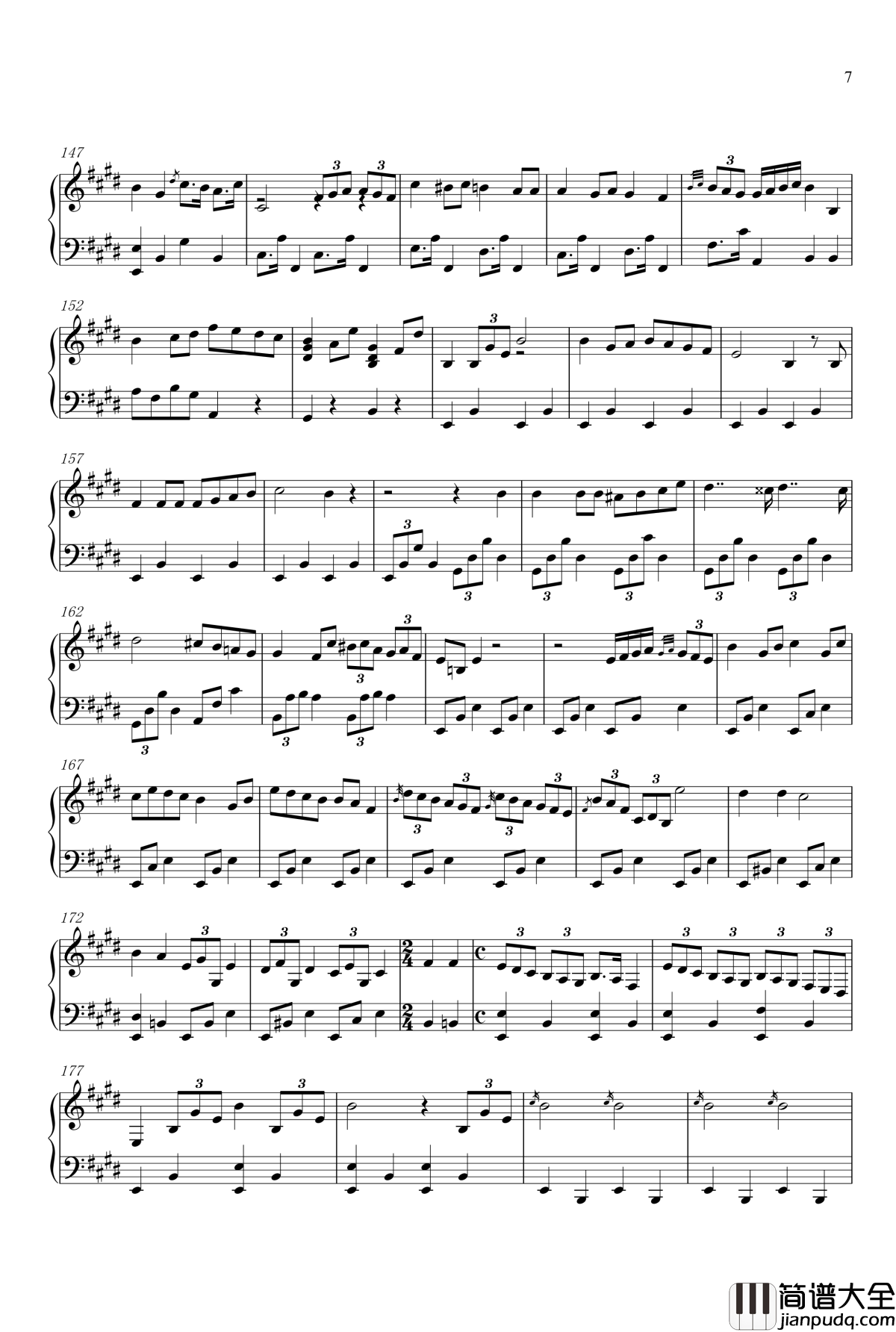 马勒第四交响曲第四乐章钢琴谱_钢琴独奏_古斯塔夫马勒