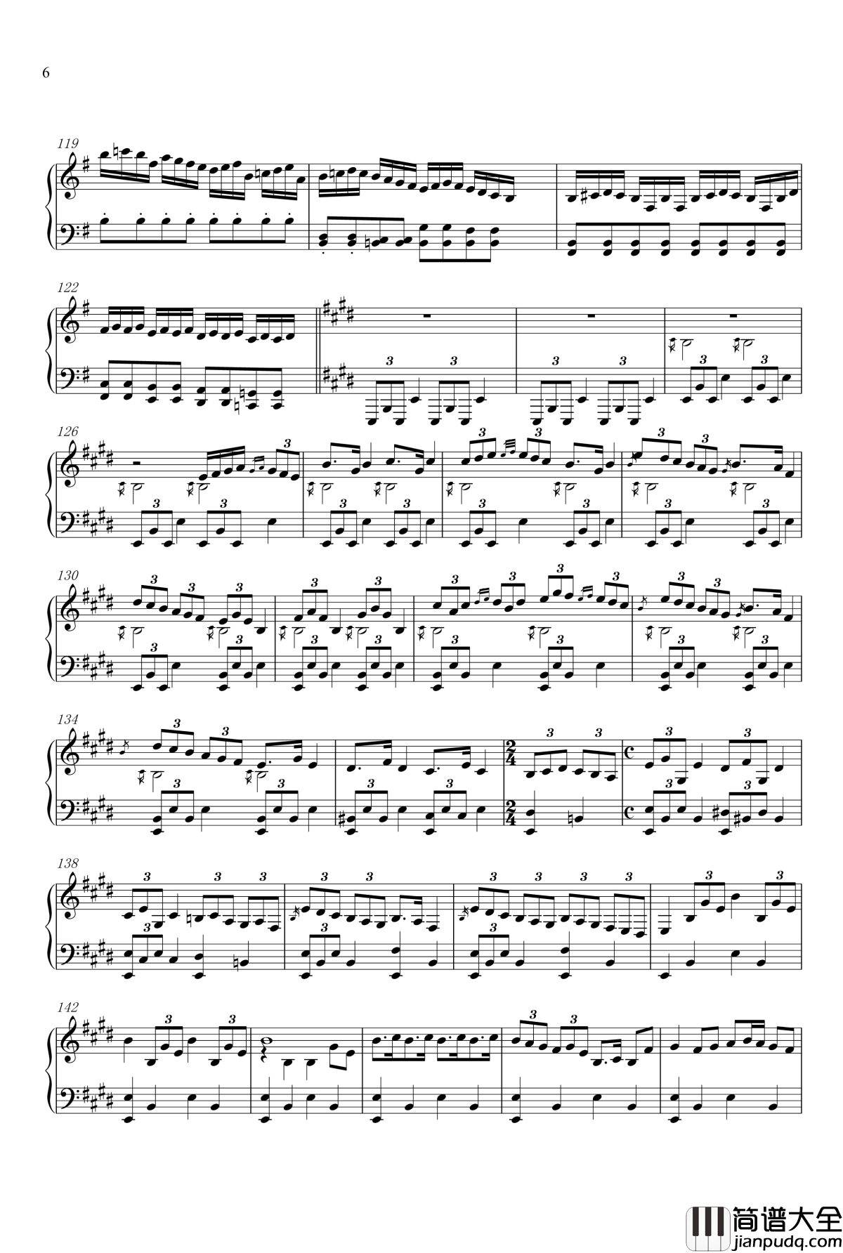 马勒第四交响曲第四乐章钢琴谱_钢琴独奏_古斯塔夫马勒