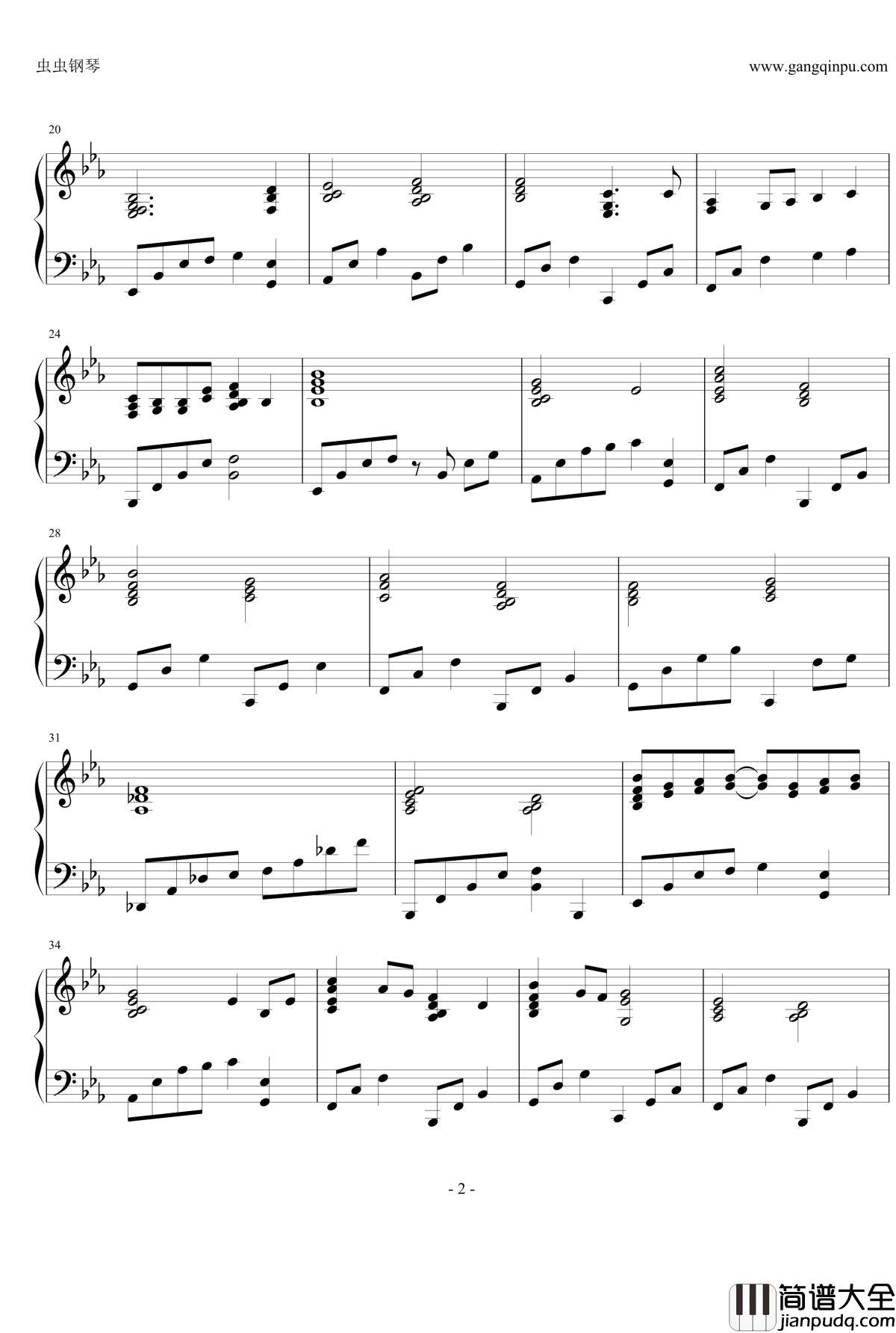 最幸福的事钢琴谱_即兴伴奏改编版_钟嘉欣