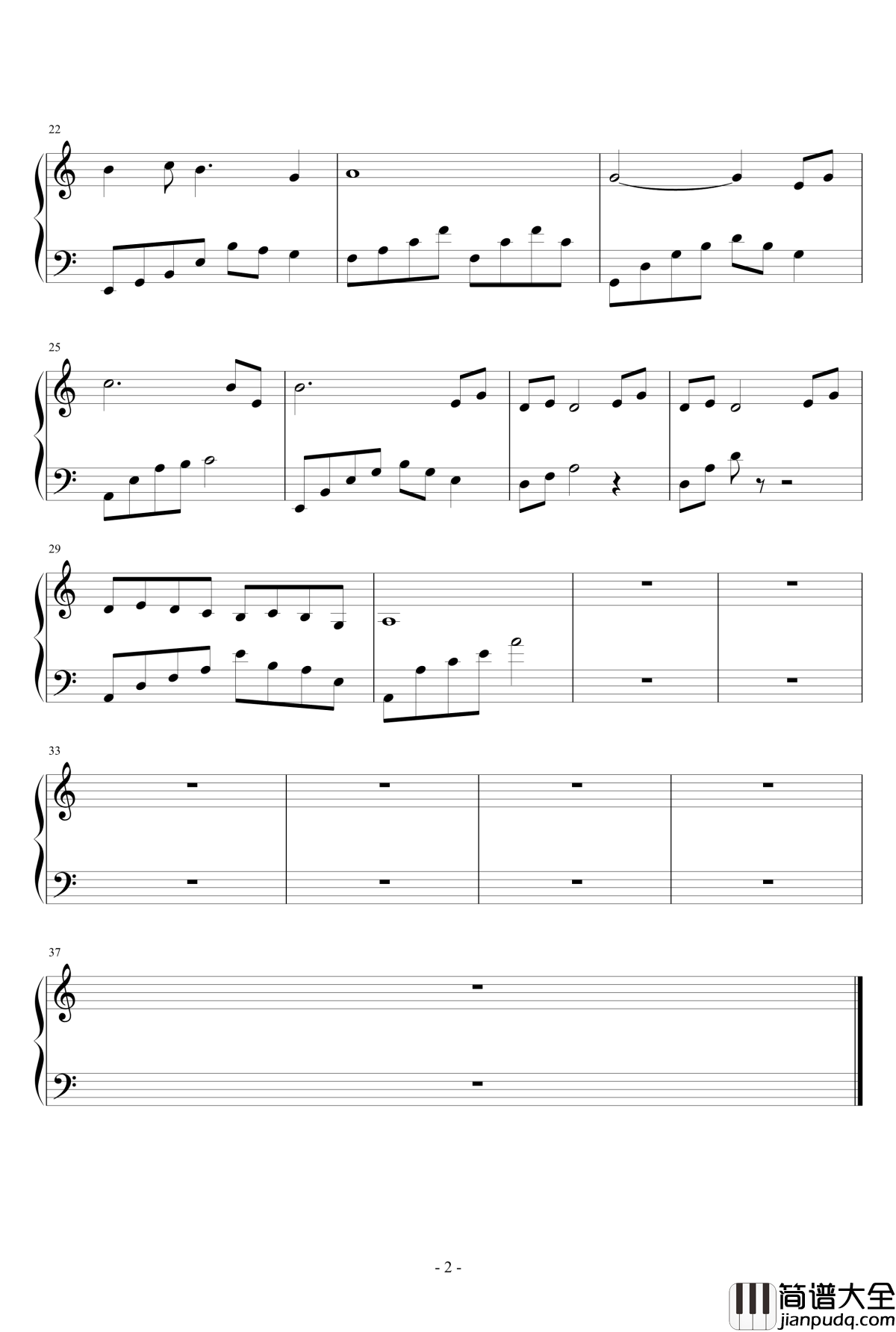 冬秋钢琴谱_西蓝